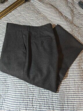Vintage 1970s Corbin Prime Flannel Wool Dress Pants Slacks 38x32 (Fits 38.5)